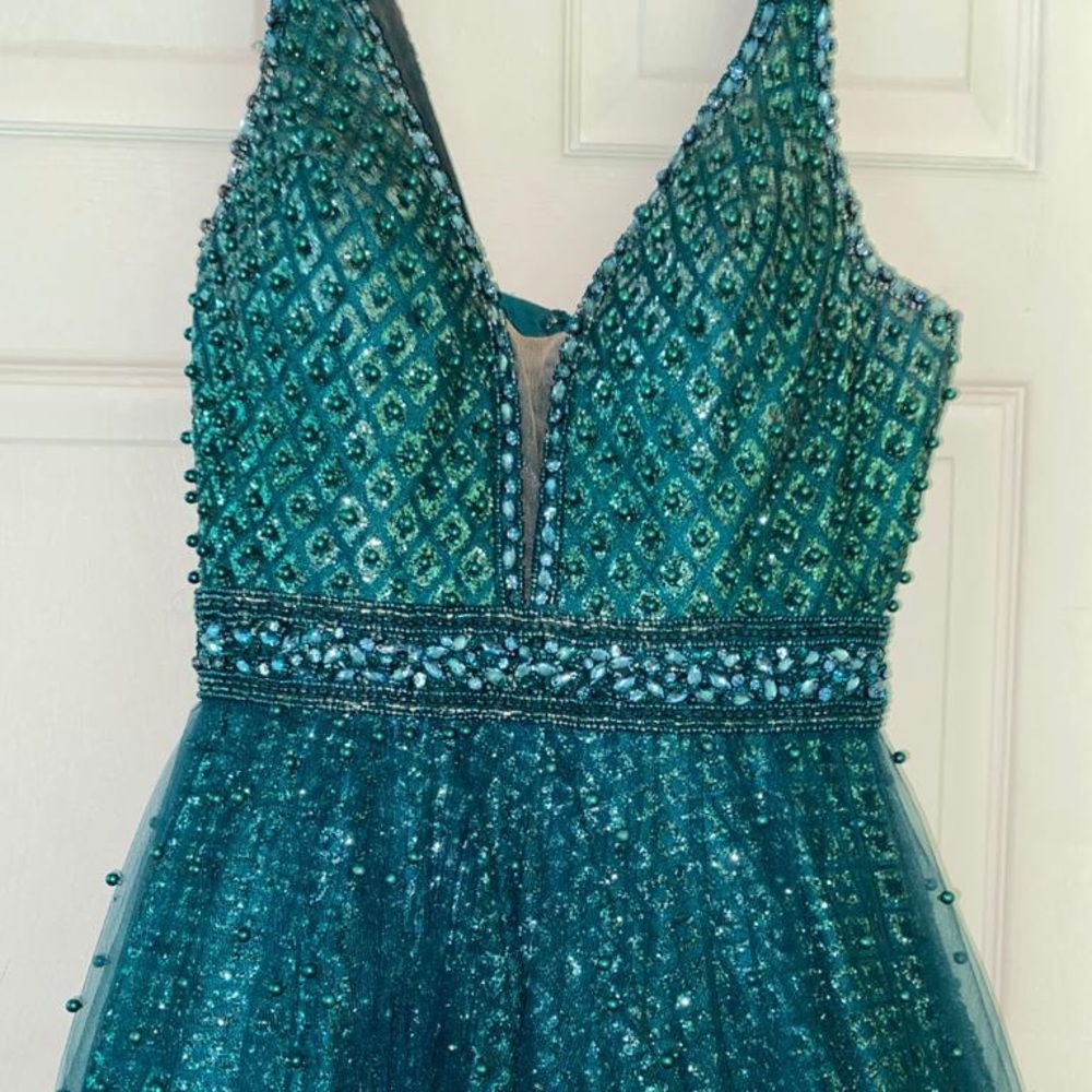 Teal ballgown